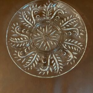 Vintage Depression Glass Divided Plate